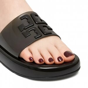 Tory Burch Black Bubble Jelly Slides